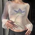 Grunge aesthetic streetwear pullover with subtle texture knit