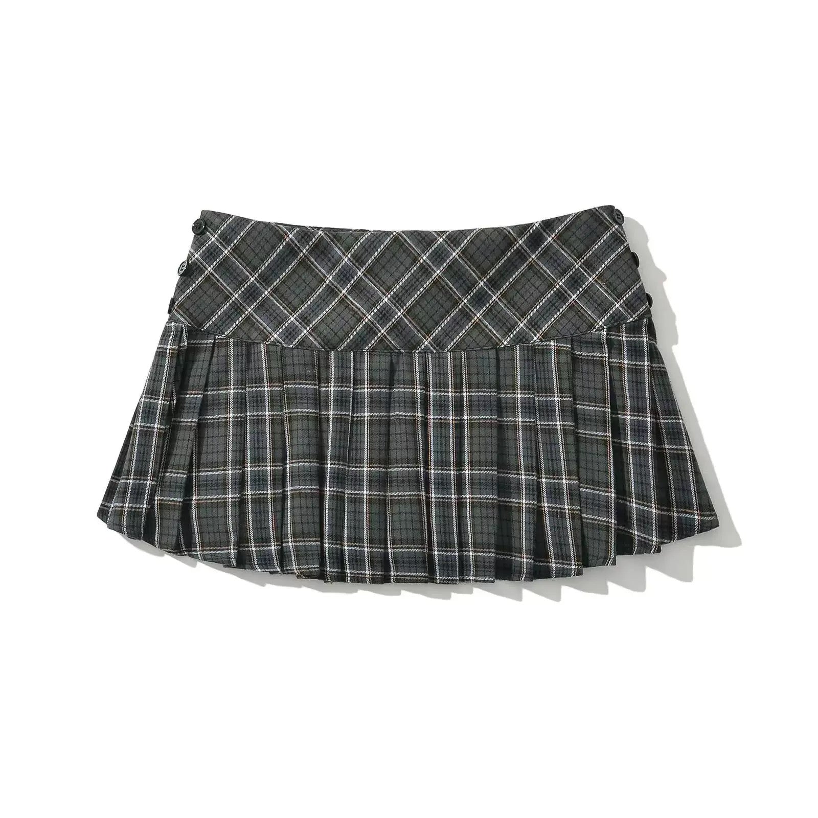 Vintage pleated mini skirt perfect for Korean preppy outfit styling