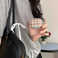 Korean aesthetic plaid AirPods Pro 2 case