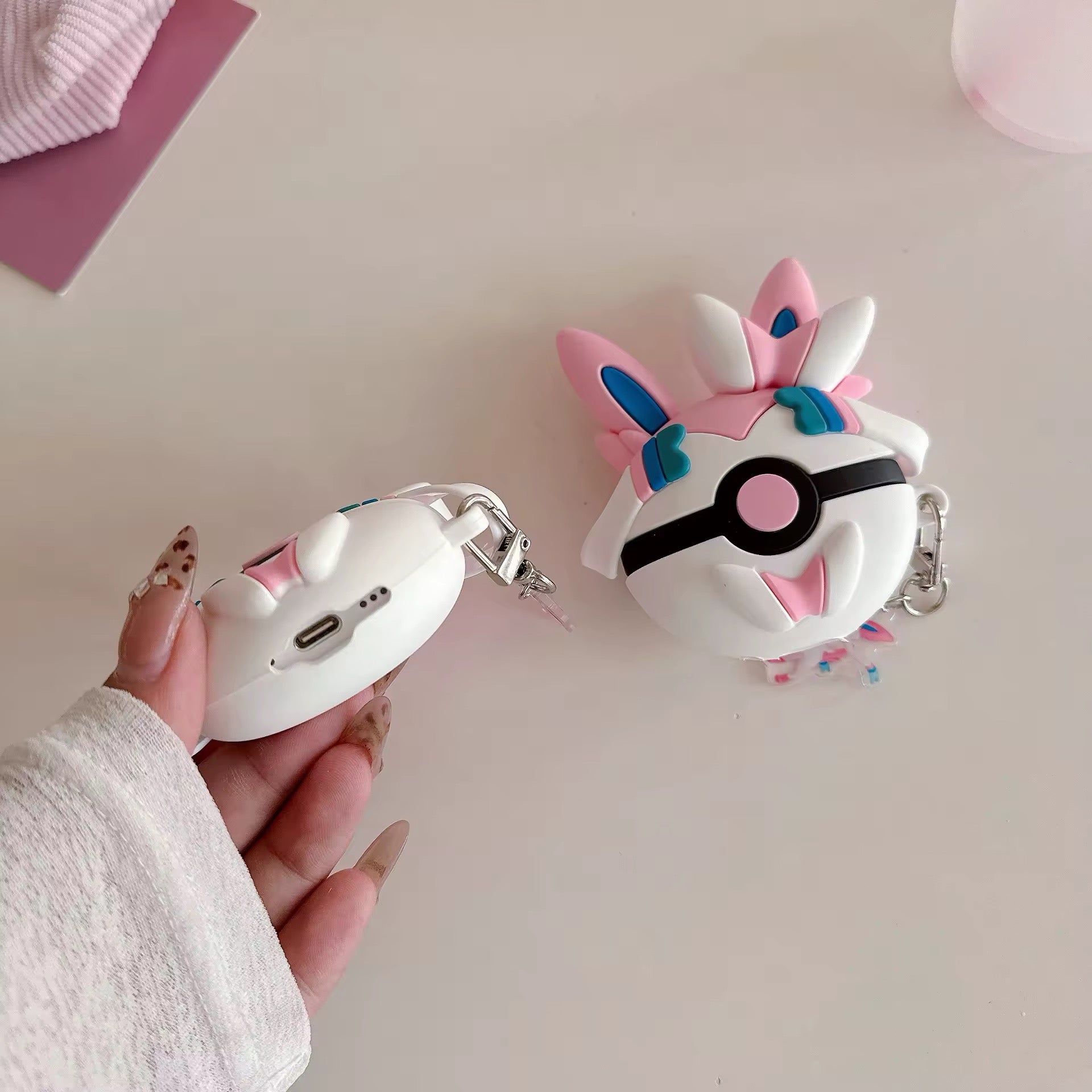 Sylveon charm with Pokémon AirPods cover