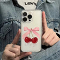 Coquette Style Pink Bow iPhone Case for Trendy Users