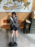 Sweet retro aesthetic cardigan with feminine silhouette