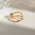 PVD-plated gold ball ring with durable, tarnish-free finish
