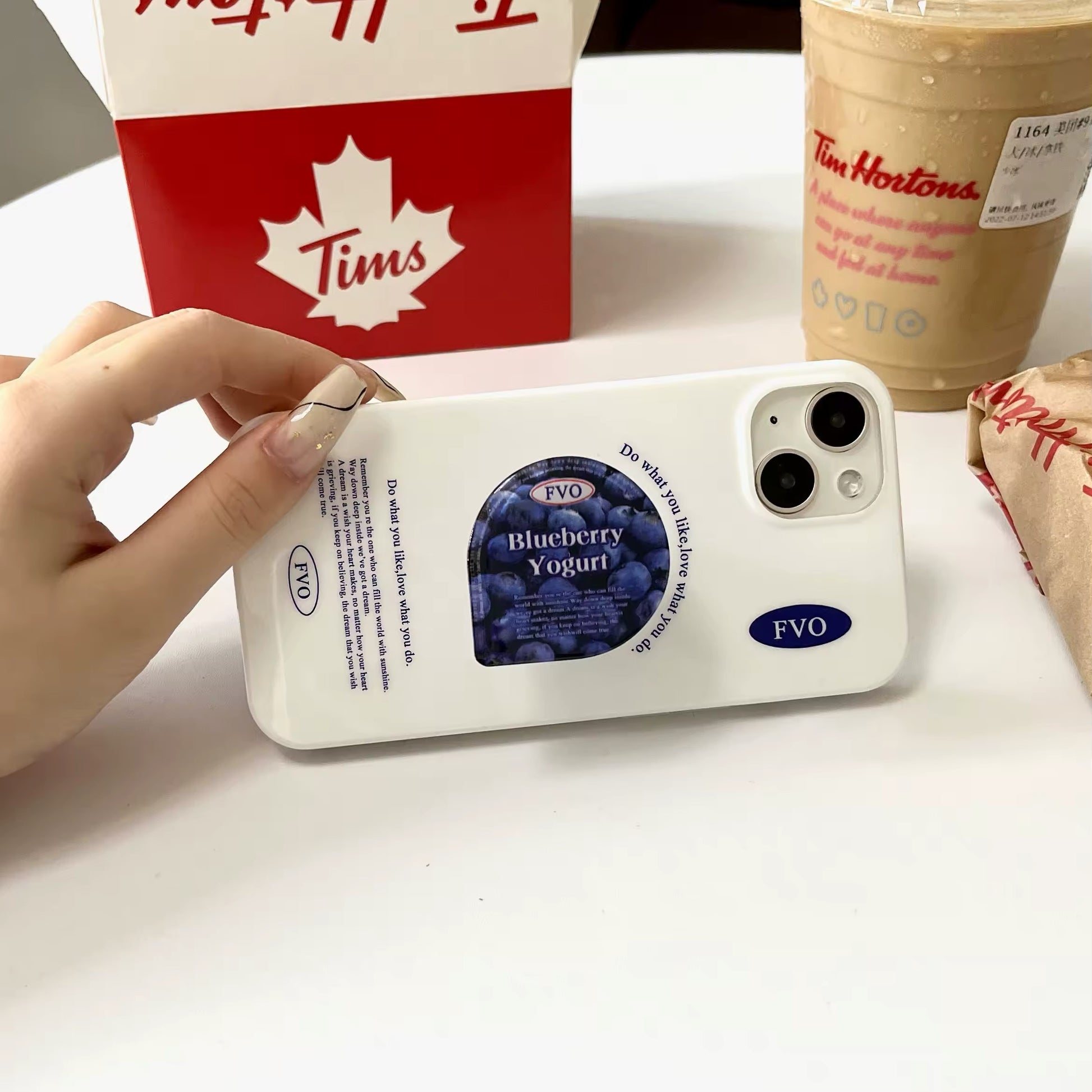 Gift-worthy iPhone case in glossy blueberry for her