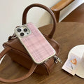 The case displayed on a pastel-themed desk setup, complementing soft girl decor