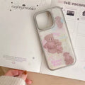 Front view of the Coquette Bear iPhone Case featuring a pink bow and cartoon bear design