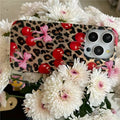 Trendy aesthetic leopard print phone cover for iPhone