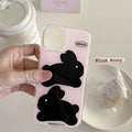 Pink bunny iPhone case with durable IMD print and shockproof edges