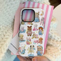 Soft pastel bear silicone case on iPhone 15 Pro Max