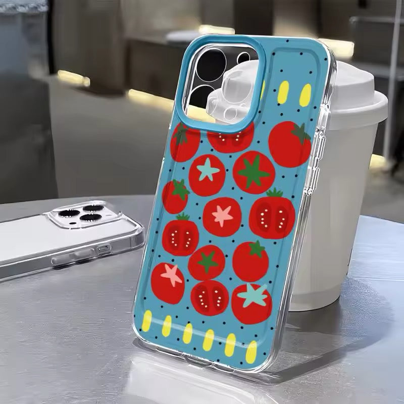 Cartoon tomato design phone cover for iPhone 15 Pro Max