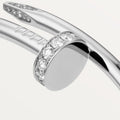 Aesthetic 18K white gold bracelet with embedded crystal accents

