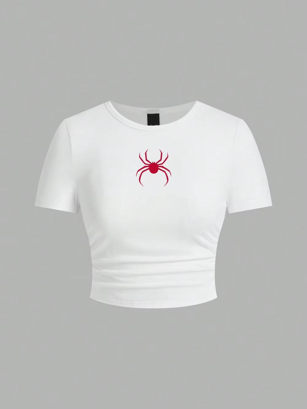 Alternative Punk Style Spider Crop Top for Summer Fashion
