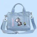 Kawaii Snoopy handbag on pastel background
