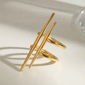 Luxury anti-allergic geometric ring with minimalist elegance