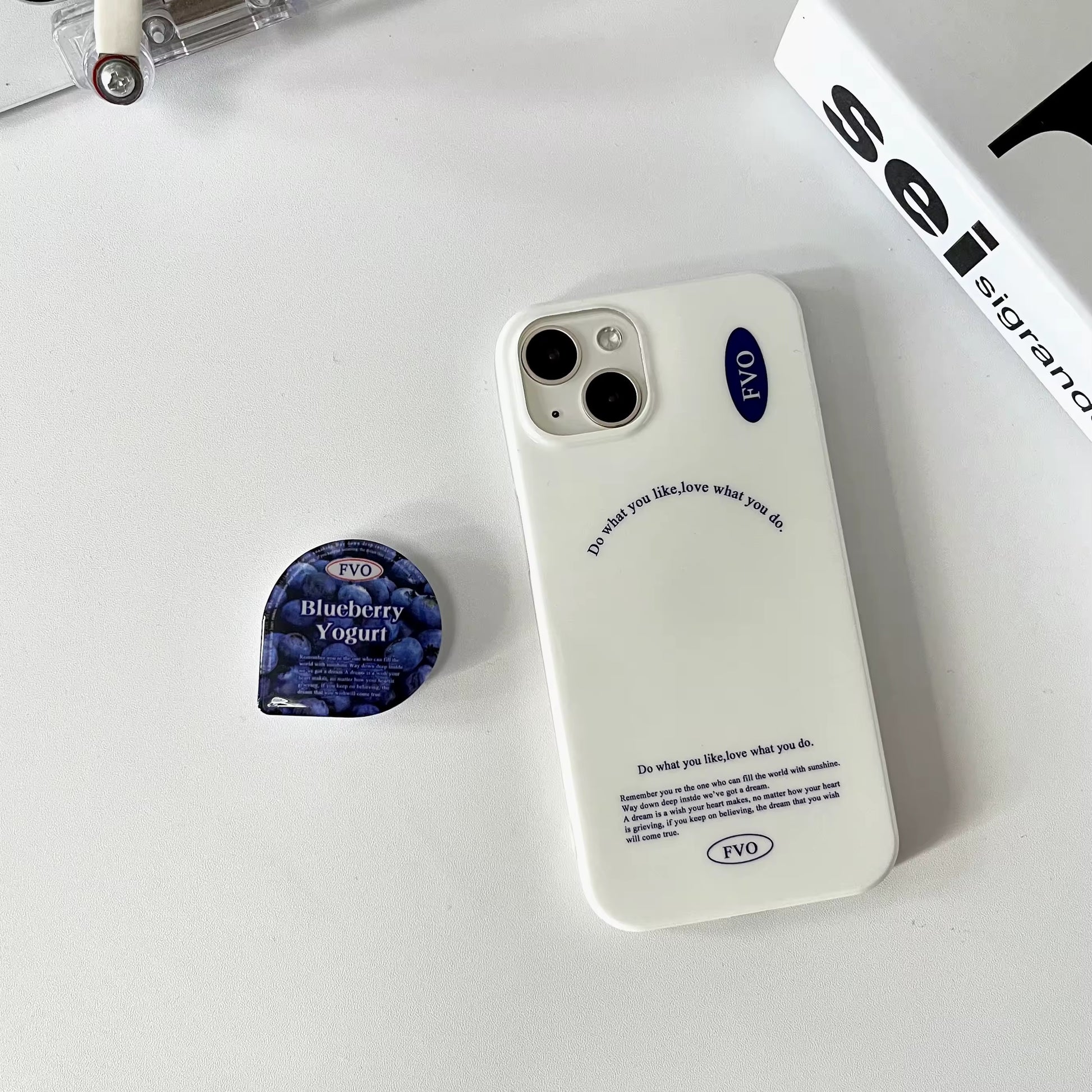 Minimalist aesthetic girl phone case on iPhone 15 Pro