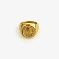Waterproof and tarnish-resistant chunky conch ring