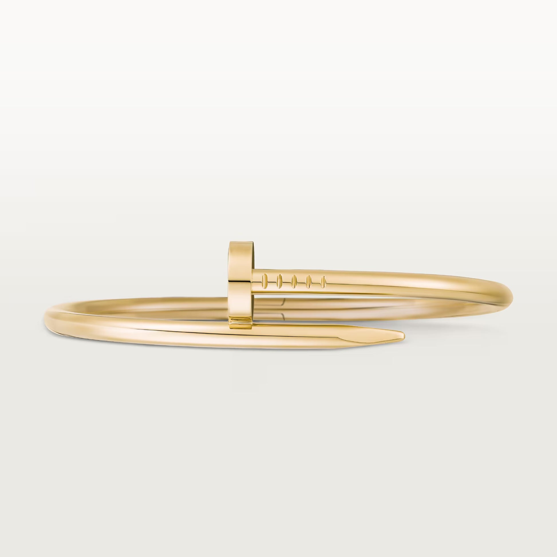 Elegant gold nail bracelet for her with 18K gold plating and waterproof finish