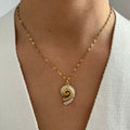 Minimalist mermaidcore necklace featuring a gold starfish charm