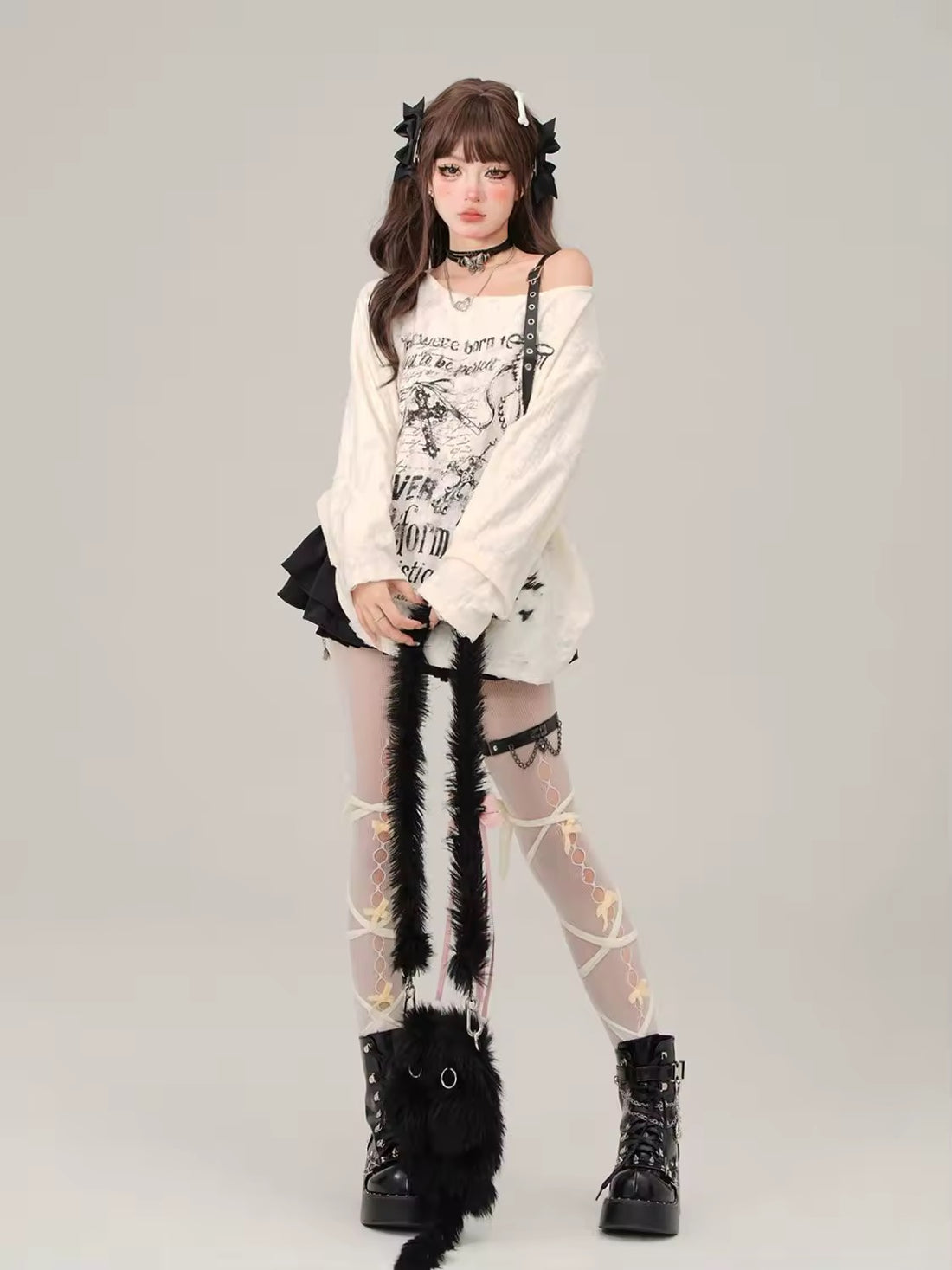 black graphic shirt gothic punk aesthetic