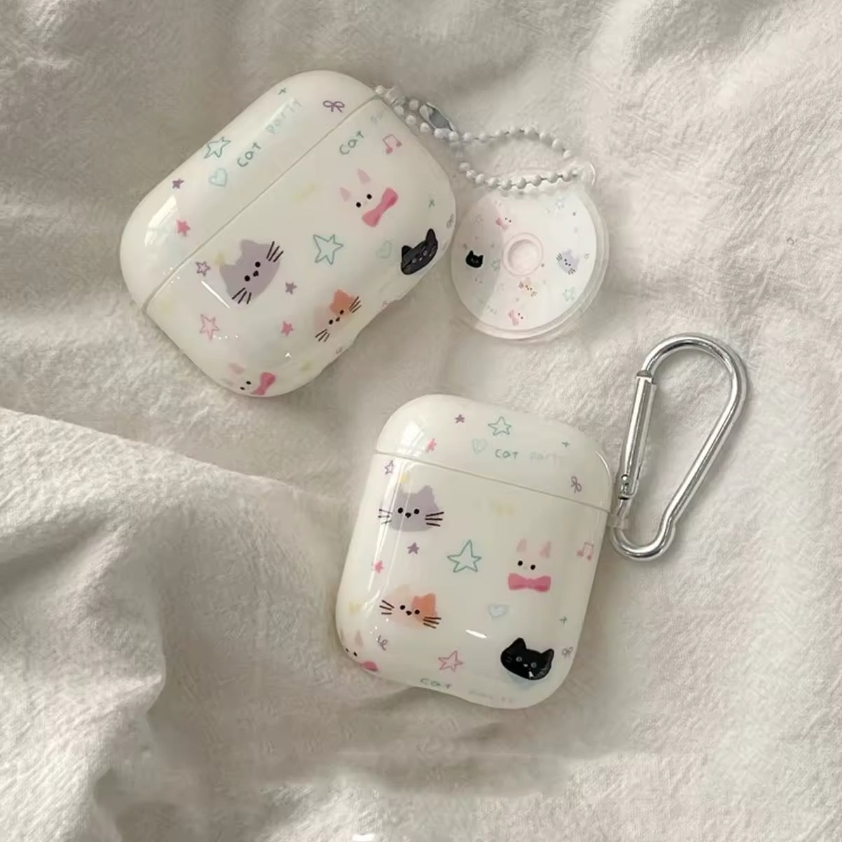 Soft TPU AirPods Pro case in star cat design