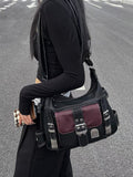 E-girl style fashion bag with adjustable strap and zip closure