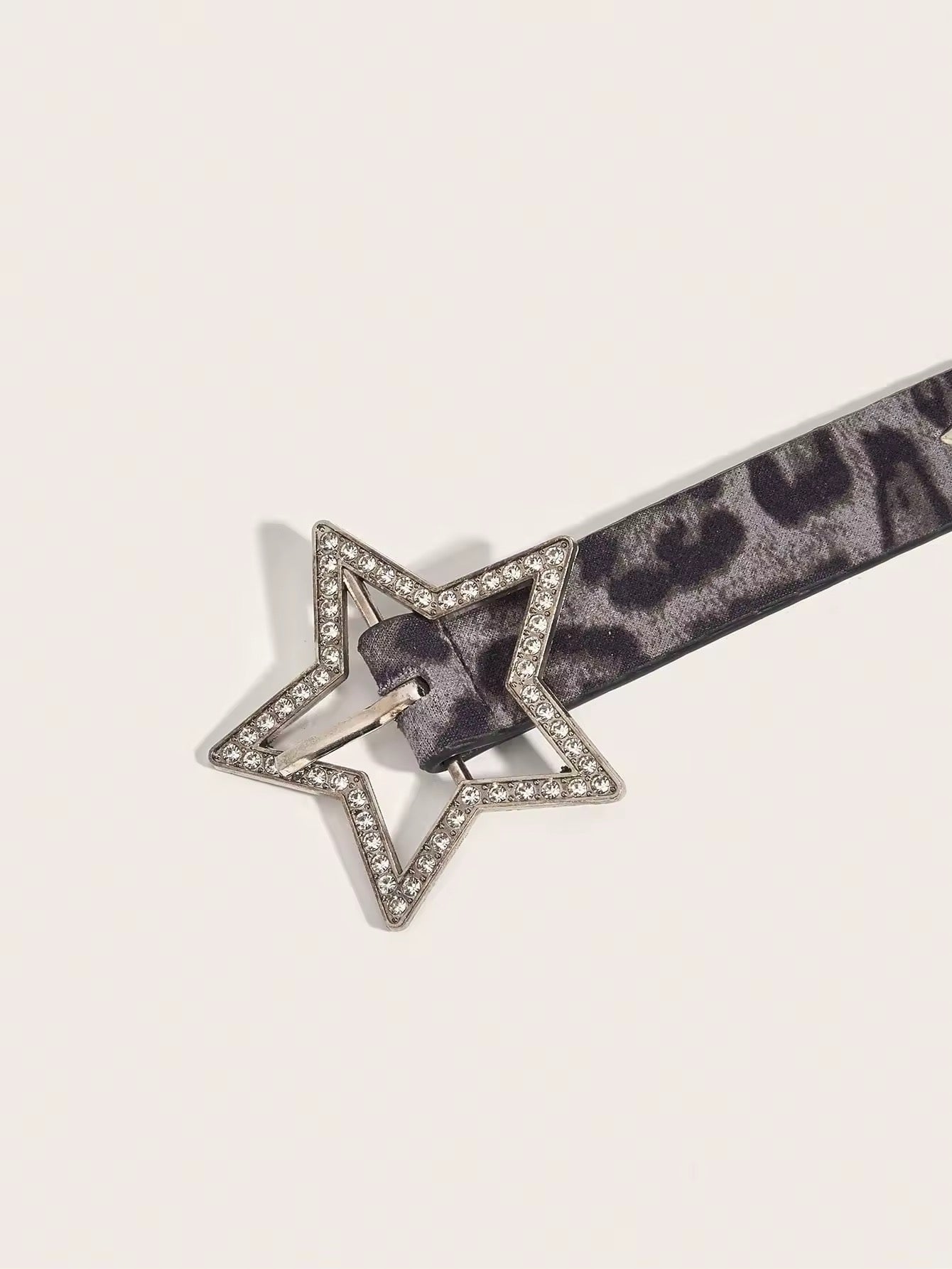 Stylish PU leather belt with hollow stars, adjustable for street fashion and punk outfits