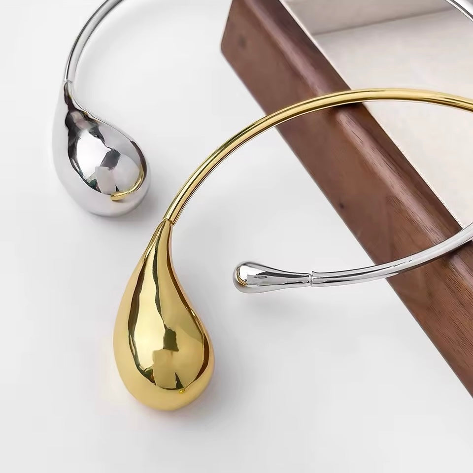 Stylish bold gold choker for streetwear and statement looks