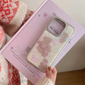 Side profile showcasing the slim TPU construction of the coquette aesthetic phone case