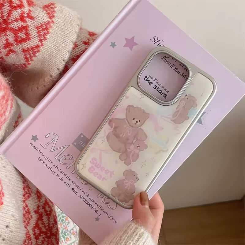 Side profile showcasing the slim TPU construction of the coquette aesthetic phone case