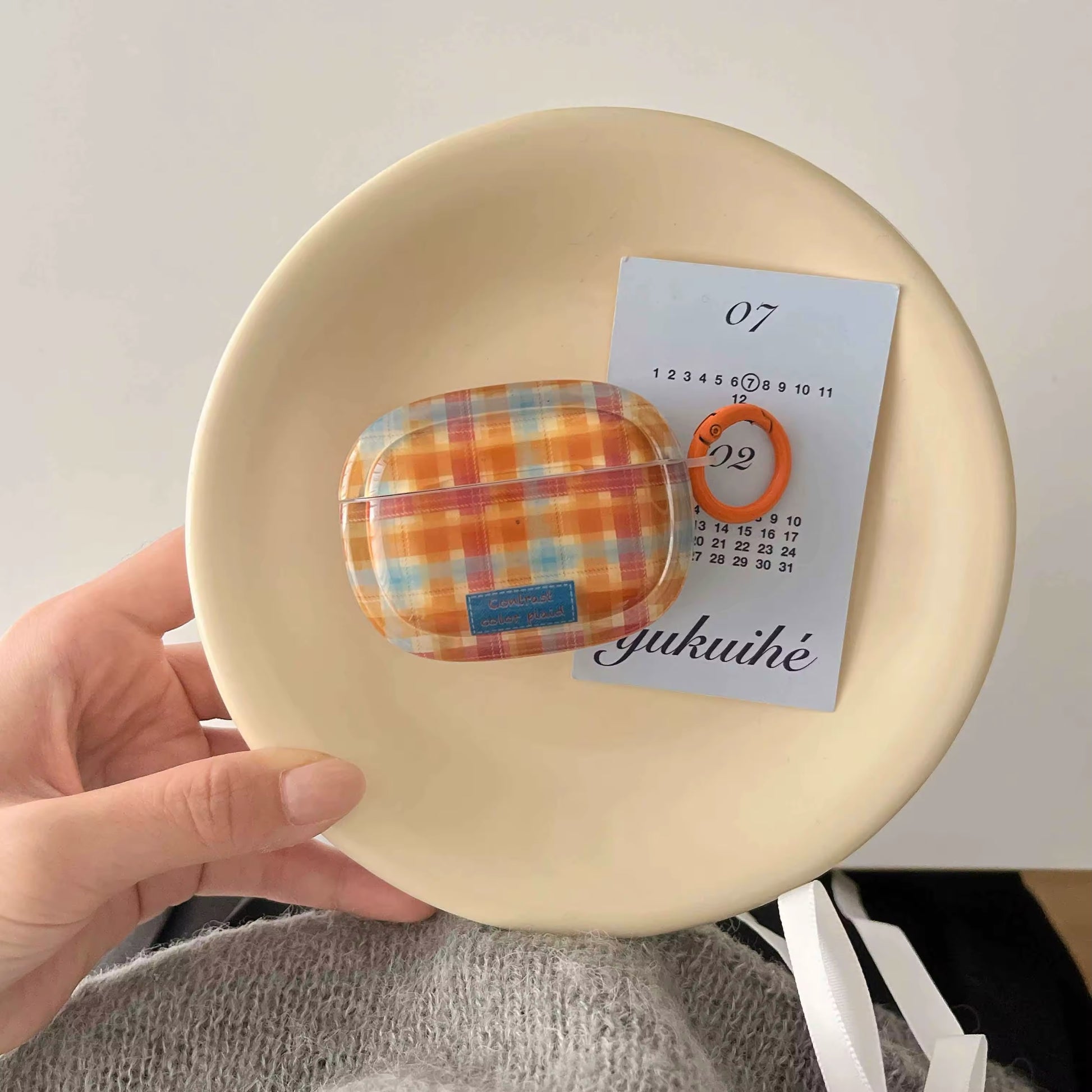 Retro AirPods 1 2 3 case with grid accents