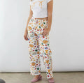 Women’s fashion pants with playful fruit and food images