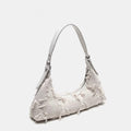 Minimalist armpit bag in canvas for girls who love clean and neutral style