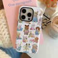 Kawaii little bear iPhone case with cartoon star print for girls

