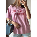 Minimalist women’s summer t-shirt in pink