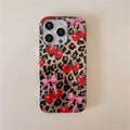 Coquette aesthetic iPhone case with cherry bow detail