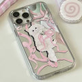 Soft Girl Aesthetic Pink Bow iPhone Case Shockproof TPU Cover