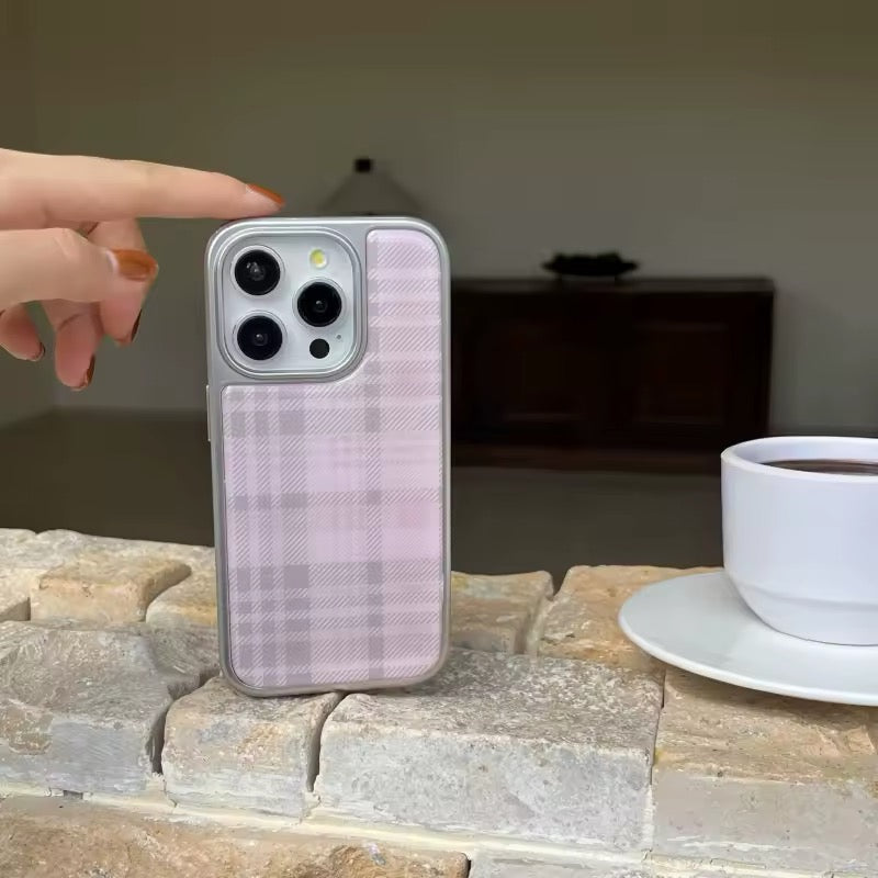 The iPhone case being held by a user, showcasing its ergonomic design
