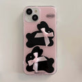 Shockproof pink iPhone case featuring a kawaii rabbit design
