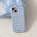 Glossy checkered phone cover with a sleek and stylish look for everyday use