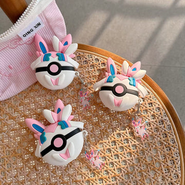Poké Ball AirPods case with Sylveon design