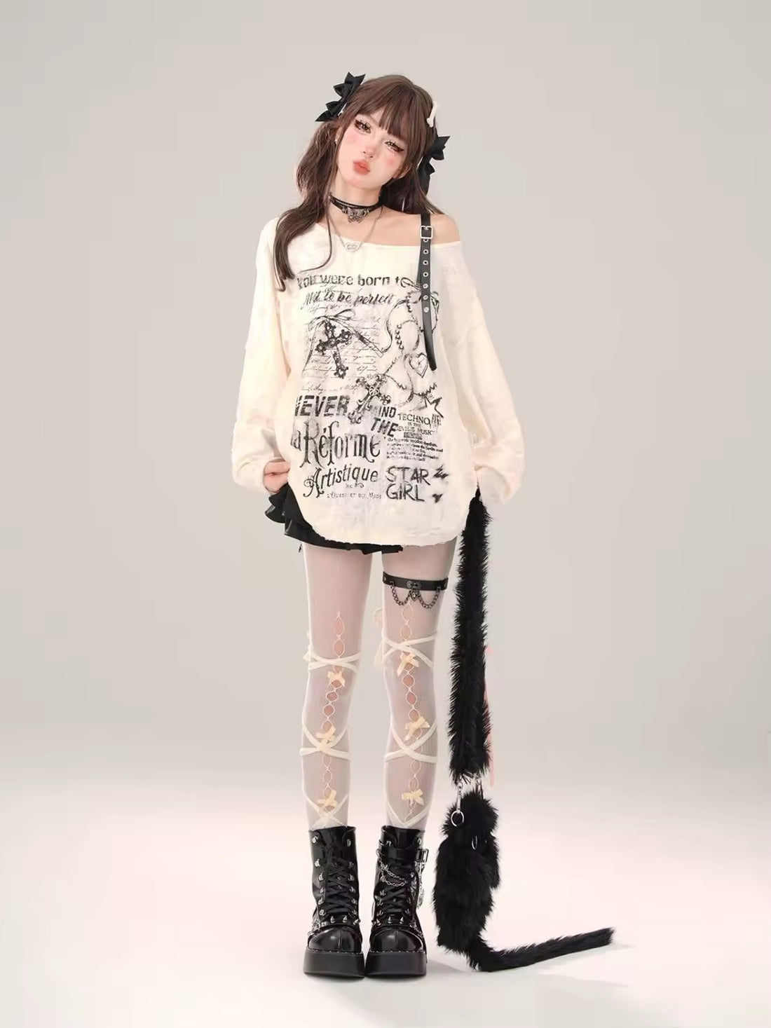 black graphic shirt gothic punk aesthetic