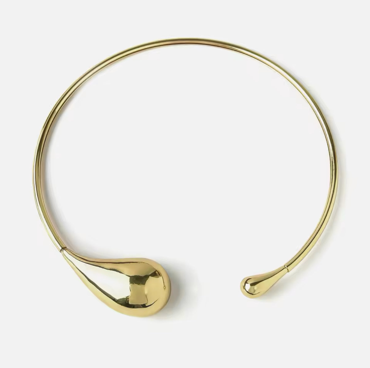 Luxury statement metal choker for minimalist bold fashion