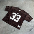 Soft mesh fabric detail of the sports tee