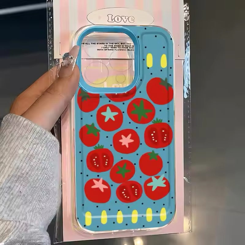 Shockproof iPhone case with tomato-core aesthetic