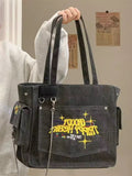 Casual underarm bag in aesthetic washed canvas design