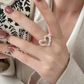 Romantic 925 silver couple ring