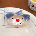 Yellow cake slice hair claw clip with a cherry on top, offering a dessert-themed retro vibe