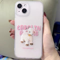 y2k soft girl iphone cover with adorable lamb design