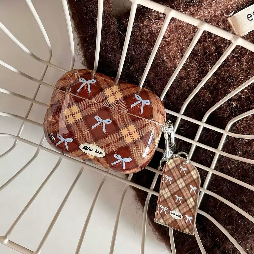 Ins style AirPods Pro 2 cover with cute coquette bow decoration