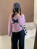 Long sleeve gray knit top for winter layering